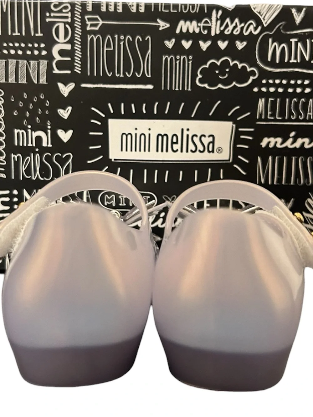 Mini Melissa Toddler Girl 7 Beauty & The Beast Silver Butterfly Maryjane Shoes
